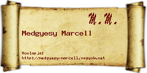 Medgyesy Marcell névjegykártya